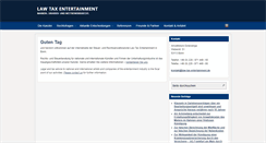 Desktop Screenshot of law-tax-entertainment.de