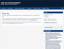 Tablet Screenshot of law-tax-entertainment.de